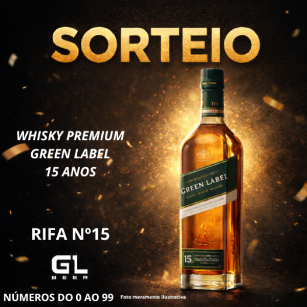 WHISKY PREMIUM GREEN LABEL 15 ANOS